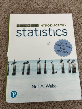 Pearson Introductory Statistics Textbook in White, Blue, Green